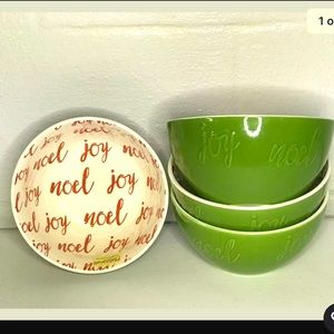 4 New Pfaltzgraff Christmas Holiday Bowl Joy Hope